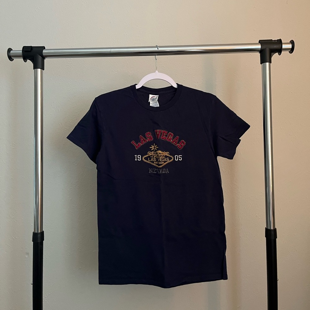 Navy Las Vagas Graphic Tee